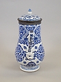 Covered jar with handles, Porcelain painted in underglaze cobalt blue (Jingdezhen ware), silver mounts, China