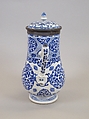 Covered jar with handles, Porcelain painted in underglaze cobalt blue (Jingdezhen ware), silver mounts, China