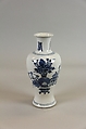 Vase with a display of antiques, Porcelain painted in underglaze cobalt blue (Jingdezhen ware), China