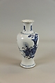 Vase with a display of antiques, Porcelain painted in underglaze cobalt blue (Jingdezhen ware), China