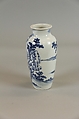 Vase with figures in a landscape, Porcelain painted in underglaze cobalt blue (Jingdezhen ware), China