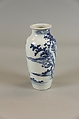 Vase with figures in a landscape, Porcelain painted in underglaze cobalt blue (Jingdezhen ware), China