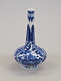 Bottle with floral scrolls, Porcelain painted in underglaze cobalt blue (Jingdezhen ware), China