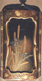 Case (Inrō) with Design of Narcissus and Saya Cover with Design of Plum, Lacquer, roiro, nashiji, gold and silver-blue togidashi, hiramakie; Interior: nashiji and fundame, Japan
