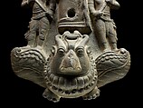 Buddha Preaching on Winged Grotesque with Attendants, Sandstone, Central Thailand