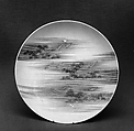 Plate, White porcelain decorated with blue under the glaze (Hirado ware), Japan