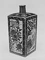 Bottle, White porcelain decorated with blue under the glaze, polychrome enamels (Arita ware), Japan