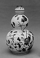 Bottle, White porcelain with slip relief; decorated with blue under the glaze, polychrome enamels (Arita ware), Japan