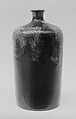 Bottle, Clay covered with a transparent glaze and an overglaze (Satsuma ware), Japan