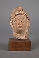 Head of a Bodhisattva, Clay, Central Asia