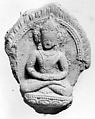 Votive Plaque with Seated Bodhisattva, Clay, Tibet