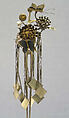 Hair Ornament, Silver, silver gilt and gun metal, Japan