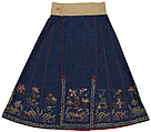 Skirt, Silk, metallic thread, China