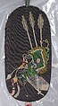 Eyeglass Case with Banner and Books, Silk and metallic thread tapestry (kesi), with some painted detail, China