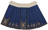 Skirt, Silk, metallic thread, China