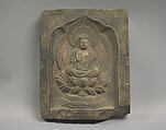 Tile, Unglazed terracotta, China