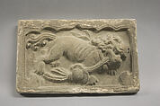 Tile, Unglazed terracotta, China