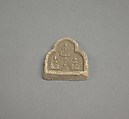 Votive Tablet, Unglazed white pottery, China