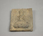 Votive Tablet with Deity, Clay, Tibet