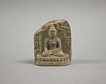 Seated Buddha, Unglazed pottery, Tibet