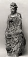 Statuette of Bodhisattva, Wood, gilt traces, China