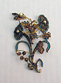 Fragment of Headdress, Gold, pearls, feathers, China