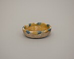 Minature dish, Earthenware with polychrome glaze (Sancai ware), China