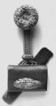 Tobacco set, Leather, silver, ivory, Japan