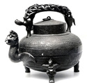 Covered Wine Pot, Bronze, gold, silver, China