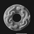 Perforated Medallion, Nephrite, white with light greenish tint., China