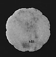 Medallion, Jadeite, light mottled violet splashed with brilliant emerald-green, China