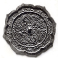 Mirror with paired birds and flowers, Bronze, China