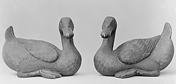 Duck Figure, Gray stoneware (Bizen ware, Imbe style), Japan