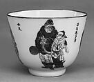 Cup with historical figures, Porcelain painted in overglaze polychrome enamels (Jingdezhen ware), China