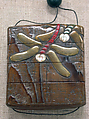 Case (Inrō) with Design of Dragonflies, Mochizuki Hanzan  Japanese, Wood, brushed wood ground, gold, red and green hiramakie, takamakie, raden; Interior: nashiji and fundame, Japan