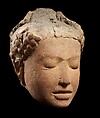 Head of Meditating Buddha, Terracotta, Central Thailand