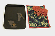 Tray with Design of Butterfly, Ikeda Taishin (Japanese, 1825–1903), Silver, gold takamaki-e, hiramaki-e, kirikane, black lacquer, Japan