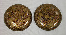 Portable Shrine of Miroku Bosatsu with Sacred Sanskrit Syllable, Gold maki-e on black lacquer, Japan