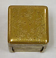 Box in three sections, (Exterior) fudame ground enriched with kirikane; hiramakiye; (interior) nashiji, Japan