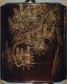 Case (Inrō) with Design of Pines Tree and Branches, Maruyama Ōkyo 円山応挙 (Japanese, 1733–1795), Lacquer, roiro, gold and silver togidashi, mura nashiji; Interior: roiro and fundame, Japan