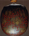 Case (Inrō) in Shape of Tea Caddy in Its Brocade Cover, Koma Kōryū (Japanese, died 1796), Lacquer, silver ground, gold, black and red togidashi, ivory lid; Interior: nashiji and fundame, Japan