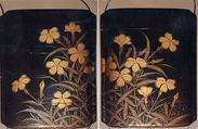 Case (Inrō) with Design of Flowering Carnations, Lacquer, roiro, gold and silver togidashi, nashiji; Interior: roiro and fundame, Japan