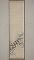 Bush Clover and Full Moon, Attributed to Imao Keinen 今尾景年 (Japanese, 1845–1924), Hanging scroll; ink and color on silk, Japan