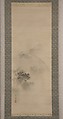 Misty Landscape with Rainbow, Attributed to Katō Bunrei (Japanese, 1706–1782), Hanging scroll; ink and color on silk, Japan