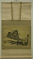 Mountain Landscape, Soga Shōhaku (Japanese, 1730–1781), Hanging scroll; ink and color on silk, Japan
