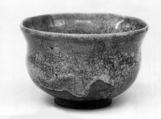 Teabowl, Clay; thin glaze, largely covered with a crackled overglaze (Hagi ware), Japan