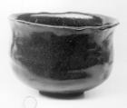 Teabowl, Sonyu  Japanese, Clay with lustrous black glaze (Raku ware), Japan