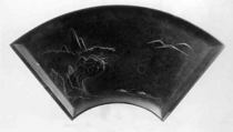 Tray, Hammered iron, Japan