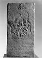 Pillar Fragment with Dancing Apsaras, Stone, Cambodia