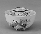Bowl with Cover, Kakiemon I Japanese, Porcelain decorated in blue under the glaze and iron red, Japan